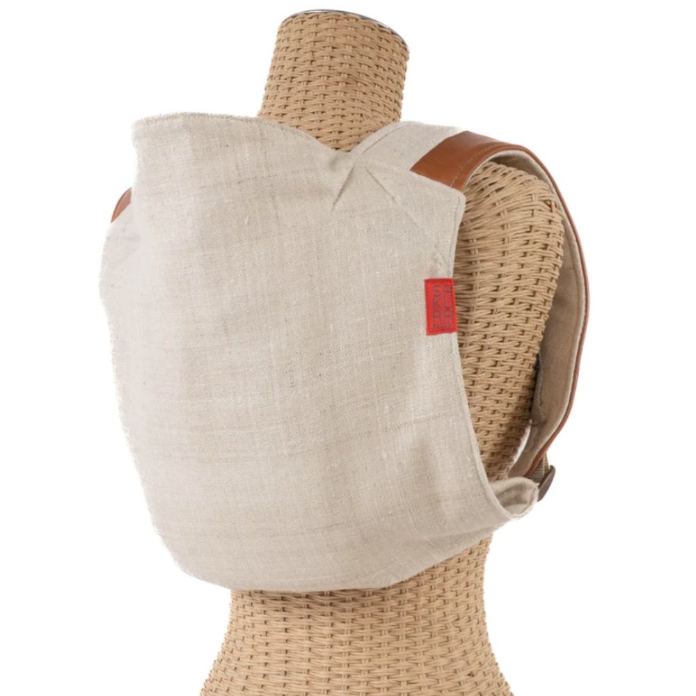 Sakura Bloom Linen and Leather Onbuhimo Baby Carrier